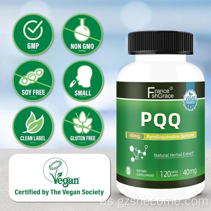 Shecome PQQ Cápsulas Energía Apoyo a la salud mitocondrial